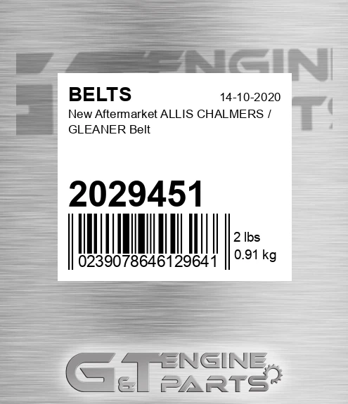 2029451 New Aftermarket ALLIS CHALMERS / GLEANER Belt