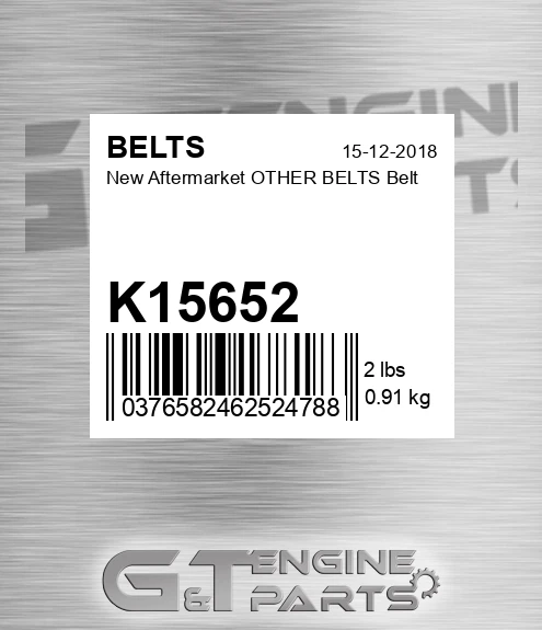 K15652 New Aftermarket OTHER BELTS Belt
