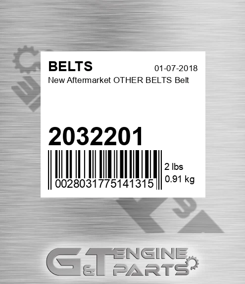 2032201 New Aftermarket OTHER BELTS Belt