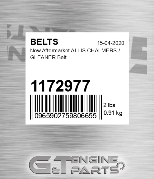 1172977 New Aftermarket ALLIS CHALMERS / GLEANER Belt