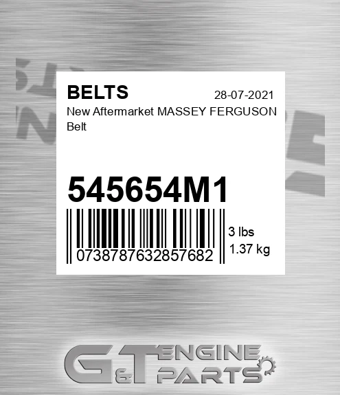 545654M1 New Aftermarket MASSEY FERGUSON Belt