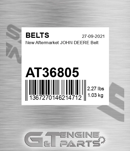 AT36805 New Aftermarket JOHN DEERE Belt