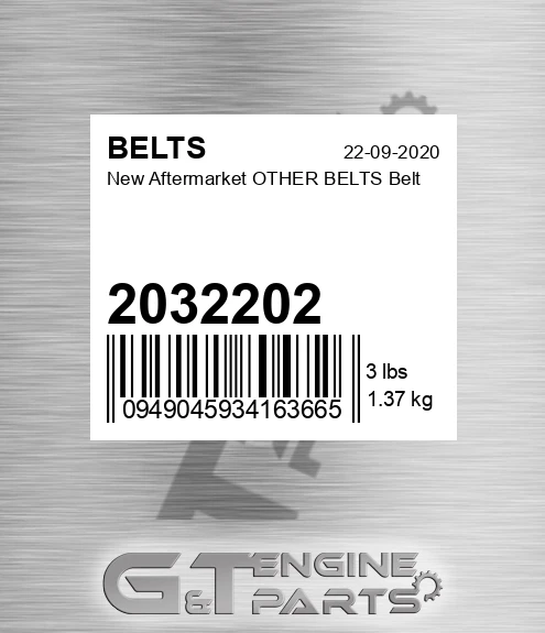 2032202 New Aftermarket OTHER BELTS Belt