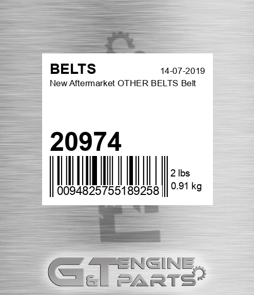 20974 New Aftermarket OTHER BELTS Belt