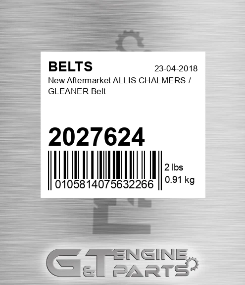 2027624 New Aftermarket ALLIS CHALMERS / GLEANER Belt