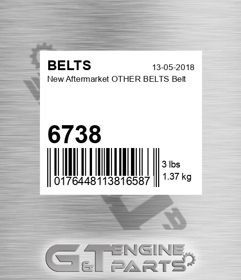 6738 New Aftermarket OTHER BELTS Belt