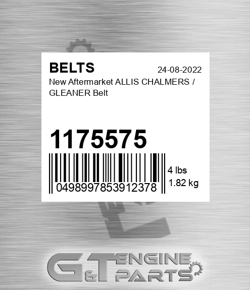 1175575 New Aftermarket ALLIS CHALMERS / GLEANER Belt
