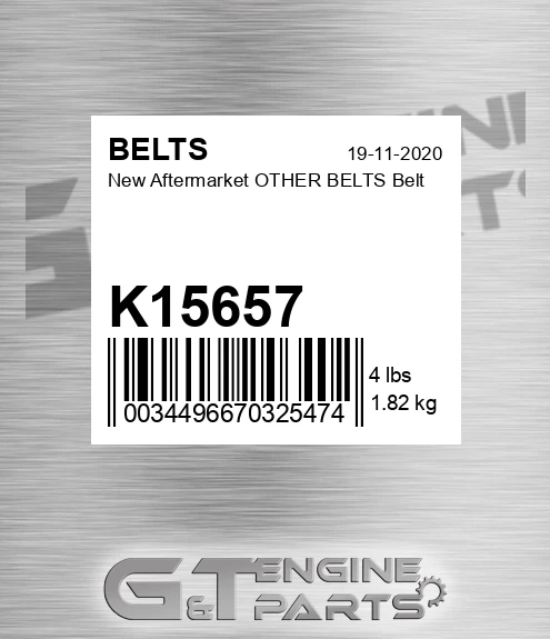 K15657 New Aftermarket OTHER BELTS Belt