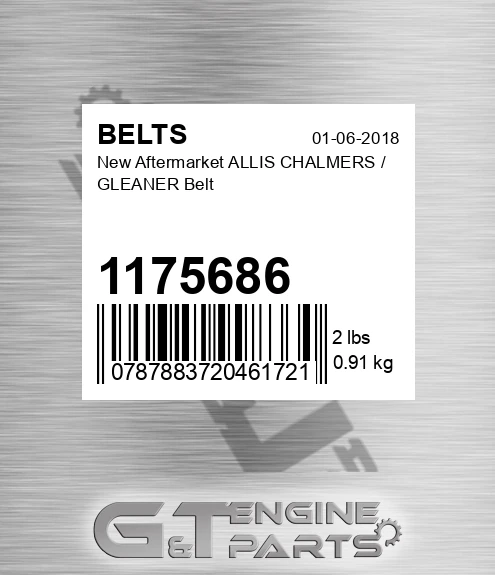 1175686 New Aftermarket ALLIS CHALMERS / GLEANER Belt