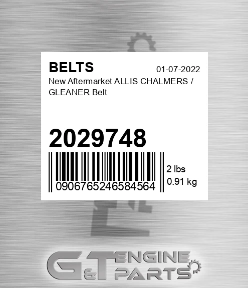 2029748 New Aftermarket ALLIS CHALMERS / GLEANER Belt