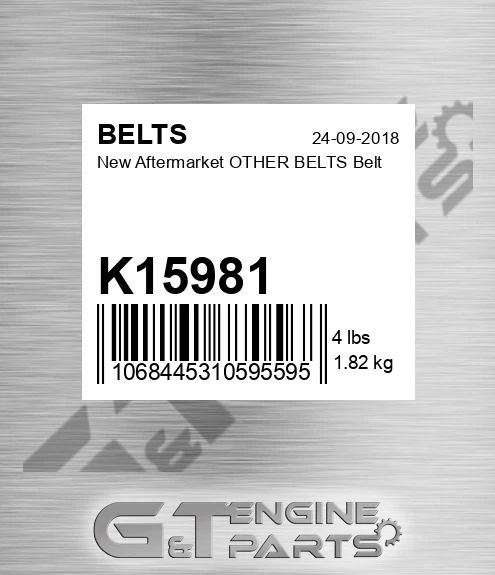 K15981 New Aftermarket OTHER BELTS Belt