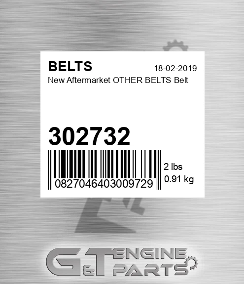 302732 New Aftermarket OTHER BELTS Belt