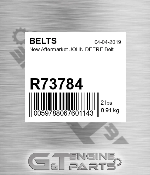 R73784 New Aftermarket JOHN DEERE Belt
