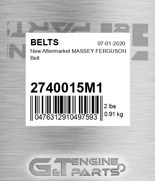 2740015M1 New Aftermarket MASSEY FERGUSON Belt