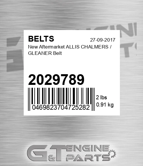 2029789 New Aftermarket ALLIS CHALMERS / GLEANER Belt