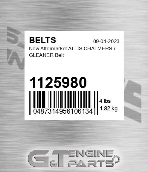 1125980 New Aftermarket ALLIS CHALMERS / GLEANER Belt