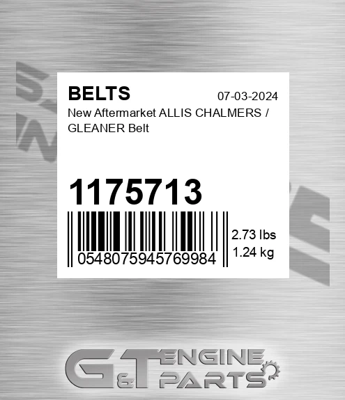 1175713 New Aftermarket ALLIS CHALMERS / GLEANER Belt