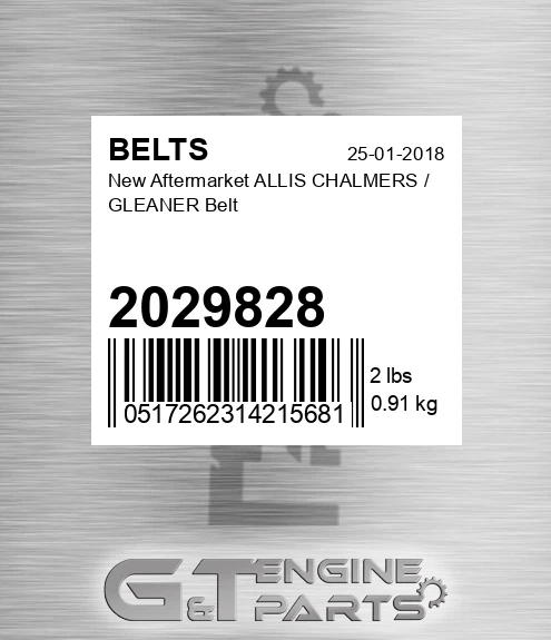 2029828 New Aftermarket ALLIS CHALMERS / GLEANER Belt