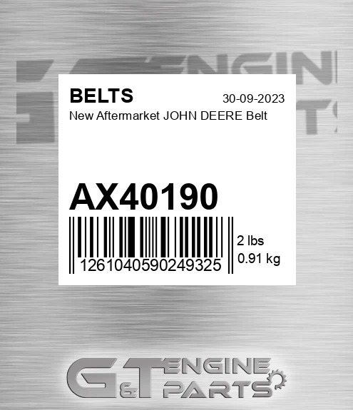 AX40190 New Aftermarket JOHN DEERE Belt