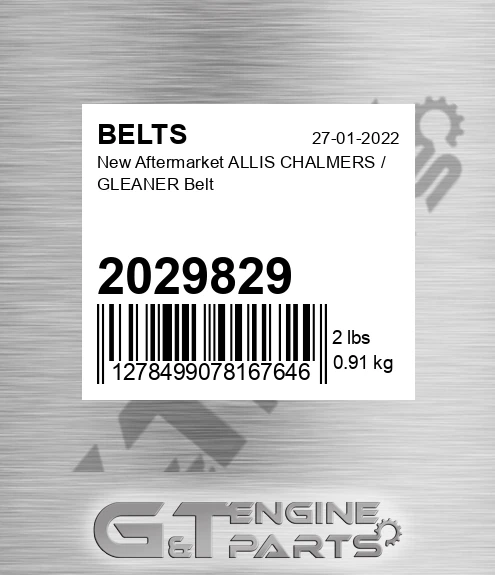 2029829 New Aftermarket ALLIS CHALMERS / GLEANER Belt