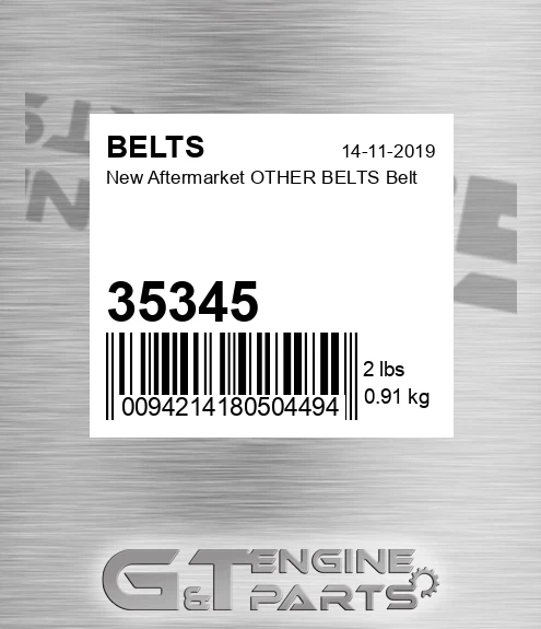 35345 New Aftermarket OTHER BELTS Belt