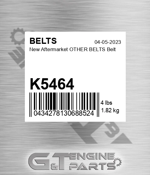 K5464 New Aftermarket OTHER BELTS Belt