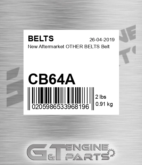CB64A New Aftermarket OTHER BELTS Belt