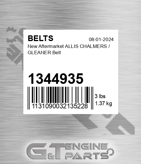 1344935 New Aftermarket ALLIS CHALMERS / GLEANER Belt