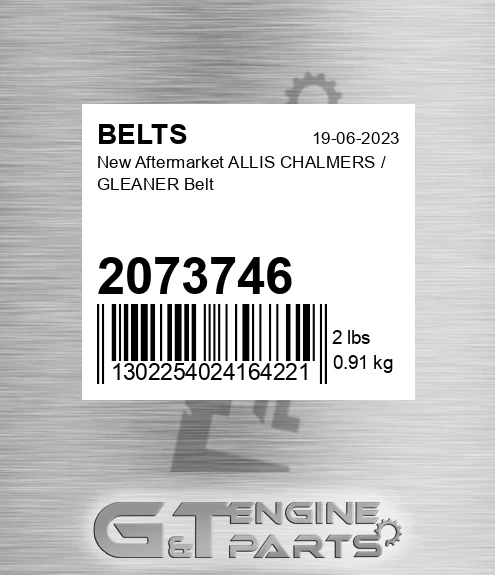 2073746 New Aftermarket ALLIS CHALMERS / GLEANER Belt