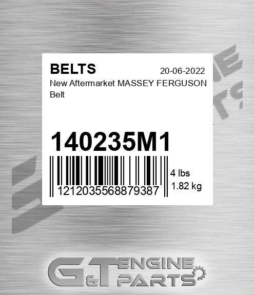 140235M1 New Aftermarket MASSEY FERGUSON Belt