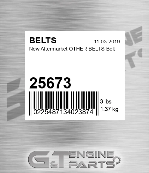 25673 New Aftermarket OTHER BELTS Belt