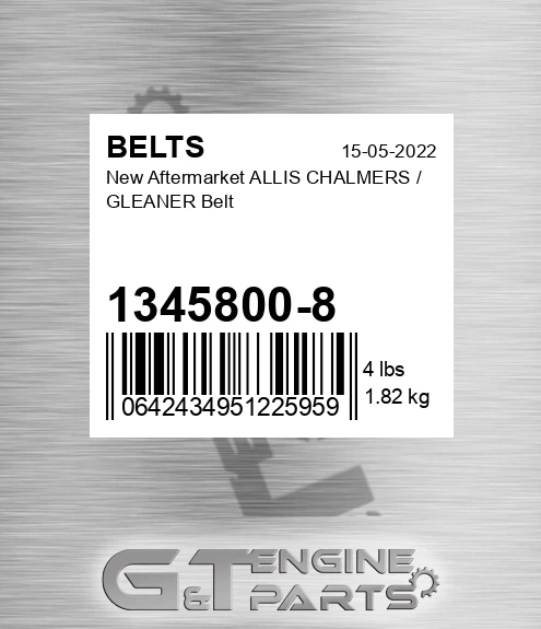1345800-8 New Aftermarket ALLIS CHALMERS / GLEANER Belt