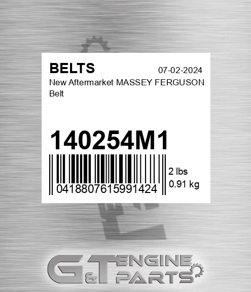 140254M1 New Aftermarket MASSEY FERGUSON Belt