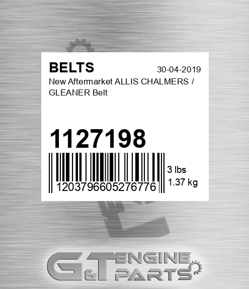 1127198 New Aftermarket ALLIS CHALMERS / GLEANER Belt