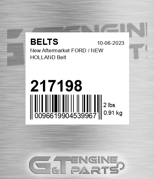 217198 New Aftermarket FORD / NEW HOLLAND Belt