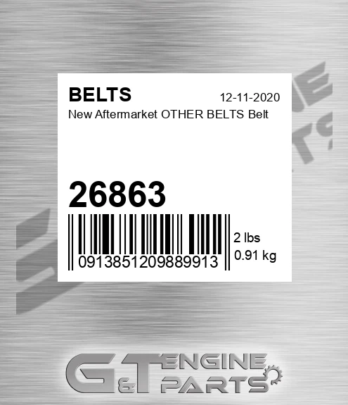 26863 New Aftermarket OTHER BELTS Belt