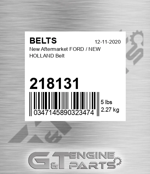 218131 New Aftermarket FORD / NEW HOLLAND Belt