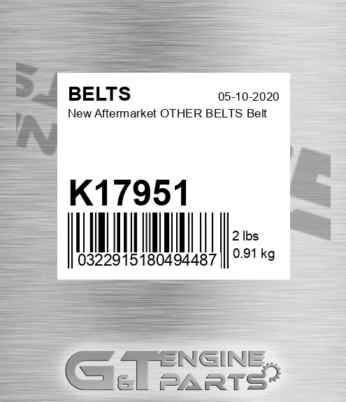 K17951 New Aftermarket OTHER BELTS Belt
