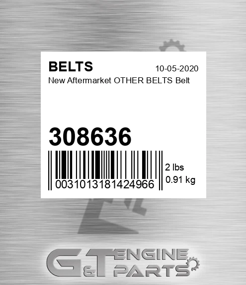 308636 New Aftermarket OTHER BELTS Belt