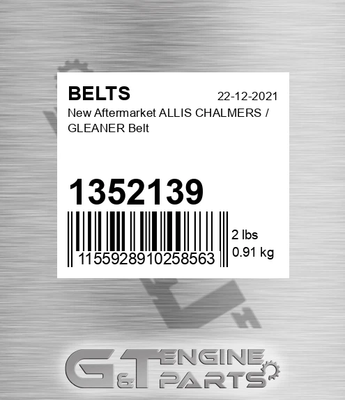 1352139 New Aftermarket ALLIS CHALMERS / GLEANER Belt