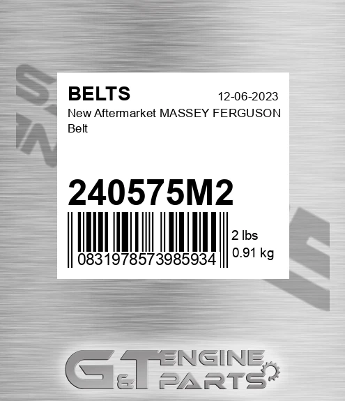 240575M2 New Aftermarket MASSEY FERGUSON Belt