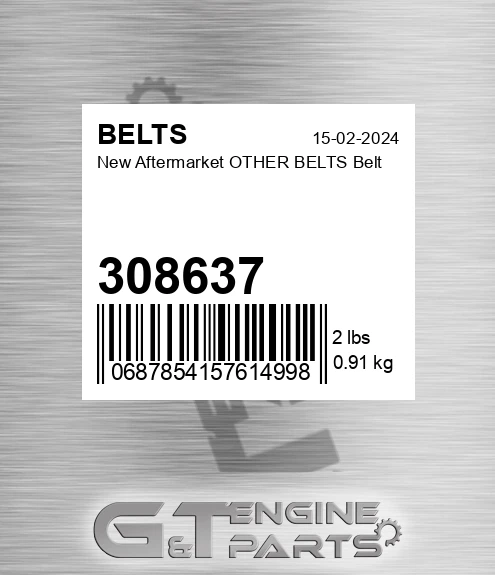 308637 New Aftermarket OTHER BELTS Belt
