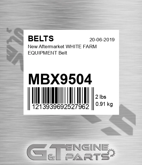 MBX9504 New Aftermarket WHITE FARM EQUIPMENT Belt