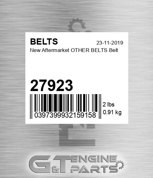 27923 New Aftermarket OTHER BELTS Belt