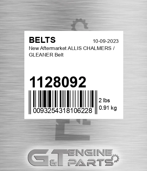 1128092 New Aftermarket ALLIS CHALMERS / GLEANER Belt