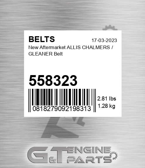 558323 New Aftermarket ALLIS CHALMERS / GLEANER Belt