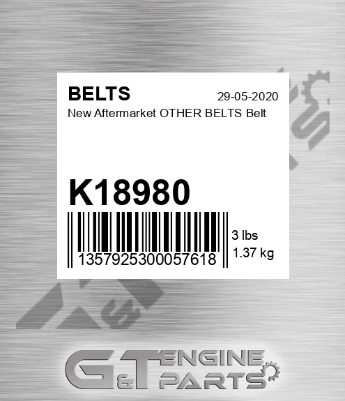 K18980 New Aftermarket OTHER BELTS Belt