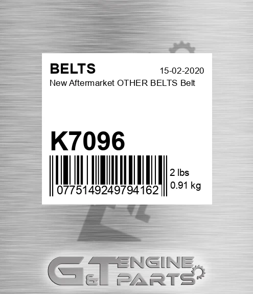 K7096 New Aftermarket OTHER BELTS Belt