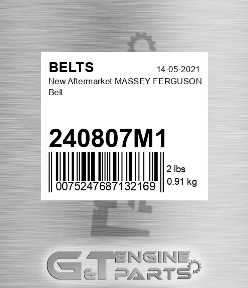 240807M1 New Aftermarket MASSEY FERGUSON Belt