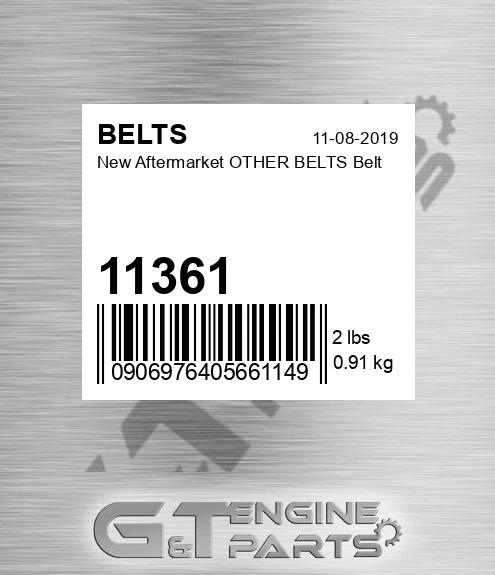11361 New Aftermarket OTHER BELTS Belt